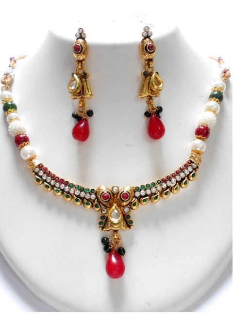 Polki Necklace Set